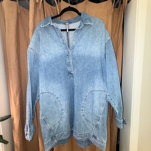 Free People Nuray Denim Shirt Dress